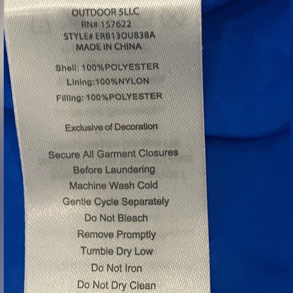 EUC Eddie Bauer Blue Puffer Jacket Youth XL 16 - Picture 11 of 12